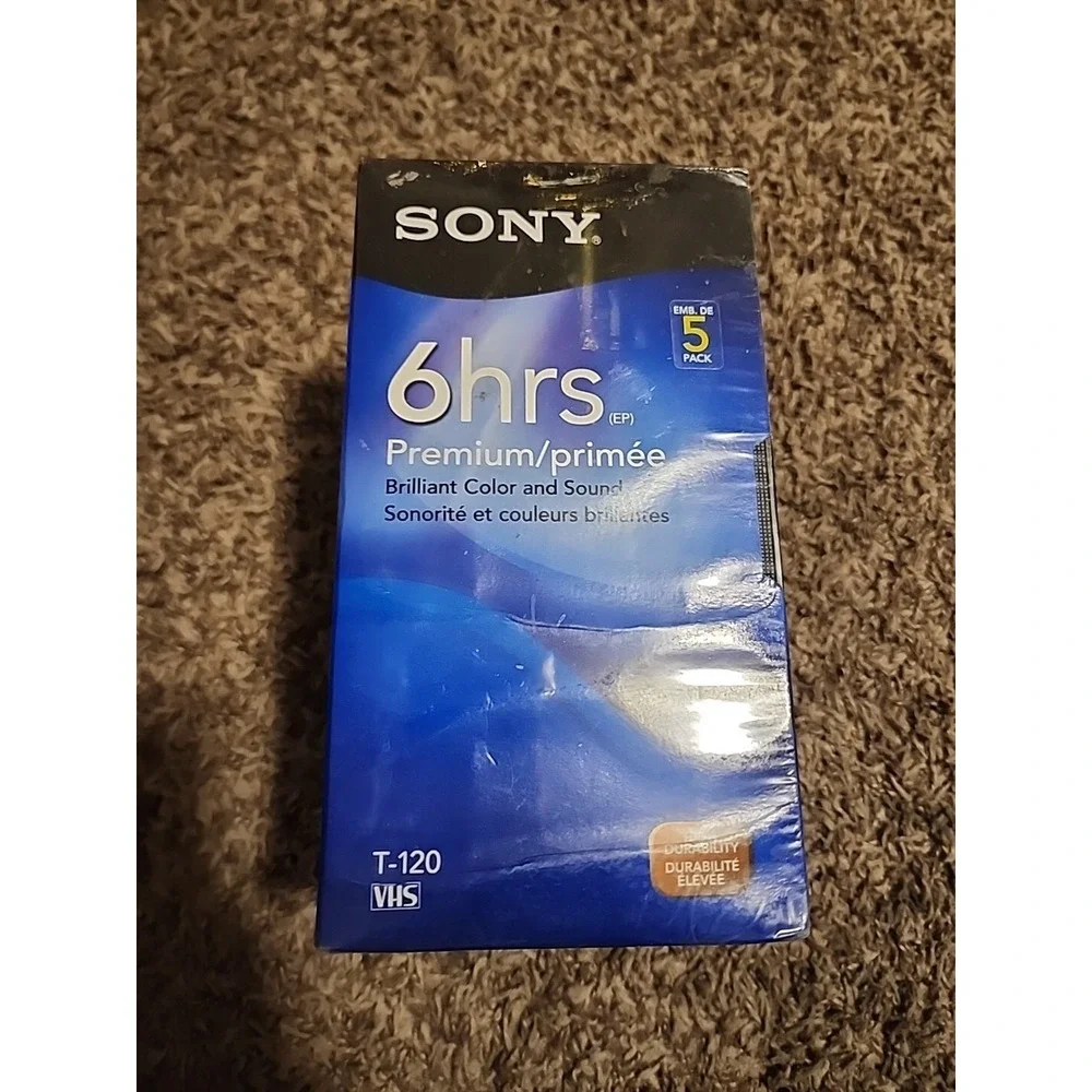 Sony VHS T-120VL/WA Standard Grade VHS Blank Tapes -‎ 5 pack